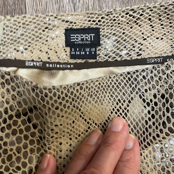 Tan and black snake skin. Leather  10% polyester lining Sz4 fully lined - Picture 3 of 4